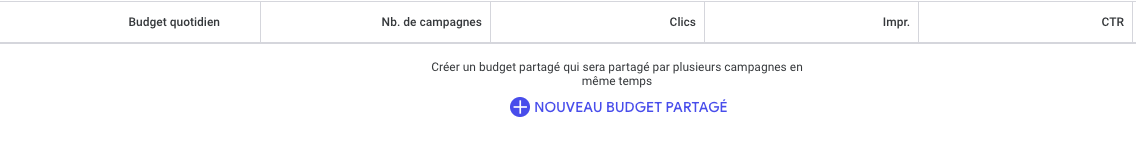 budget partagé google ads