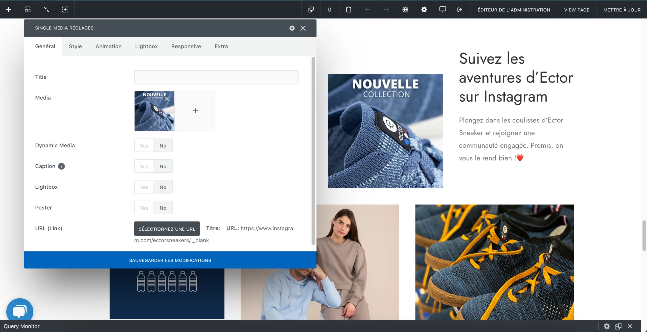 gestion contenus backoffice WordPress
