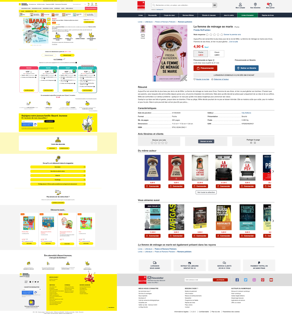 exemple de fiche produit livres Bayard Jeunesse et Decitre