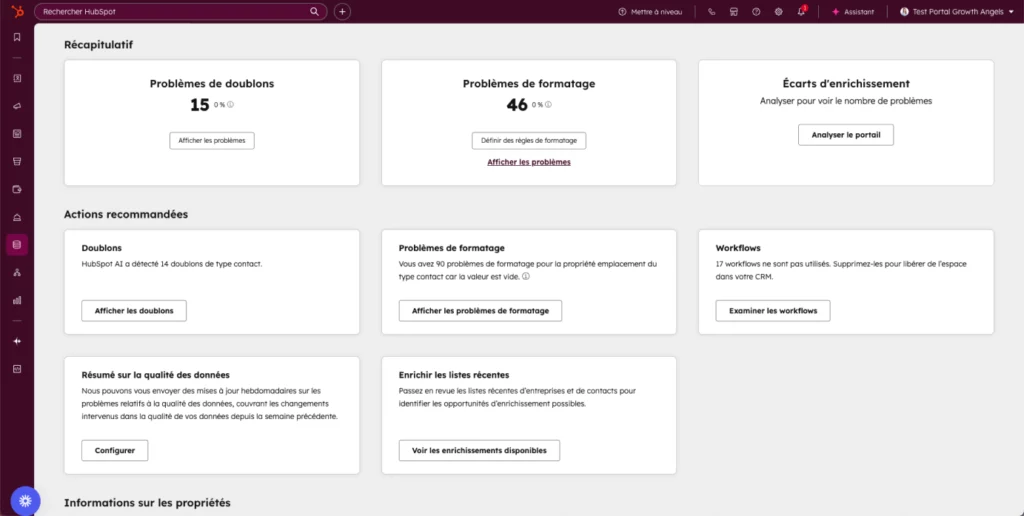 hub data - qualité des données