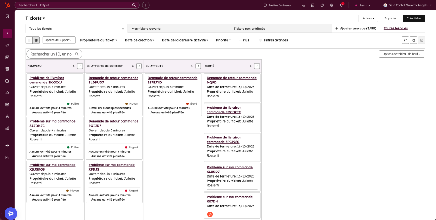 Hub Services - pipeline de tickets