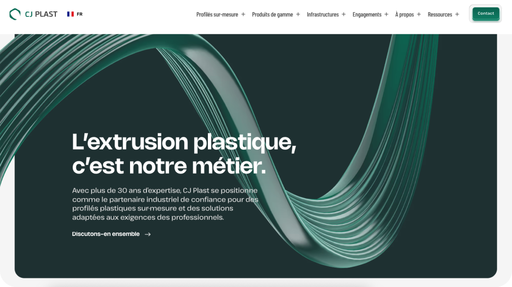 Refonte de site internet pour CJ Plast
