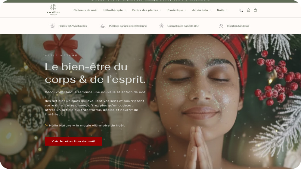 Création de site internet pour Naïla Nature