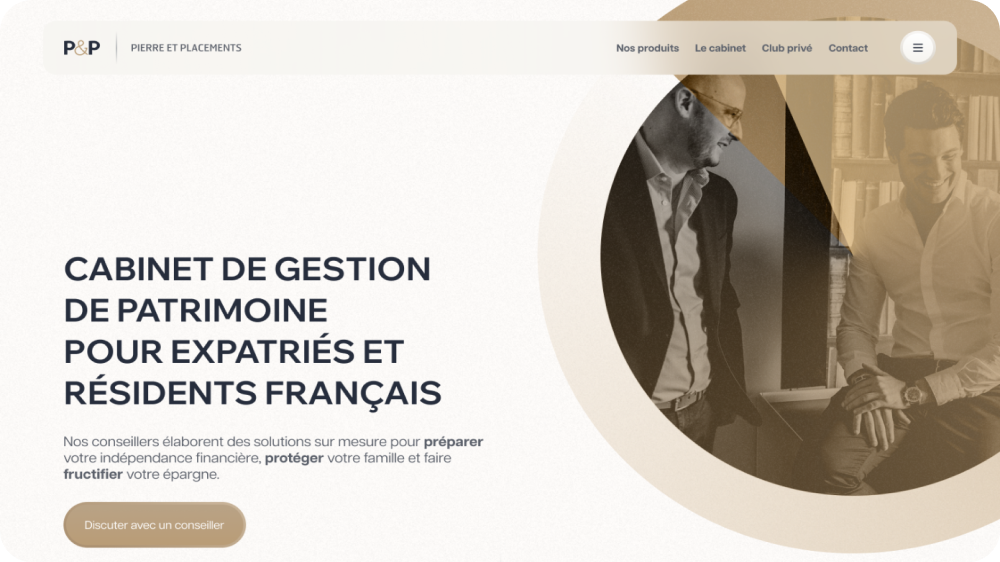Refonte de site internet pour Pierre & Placements